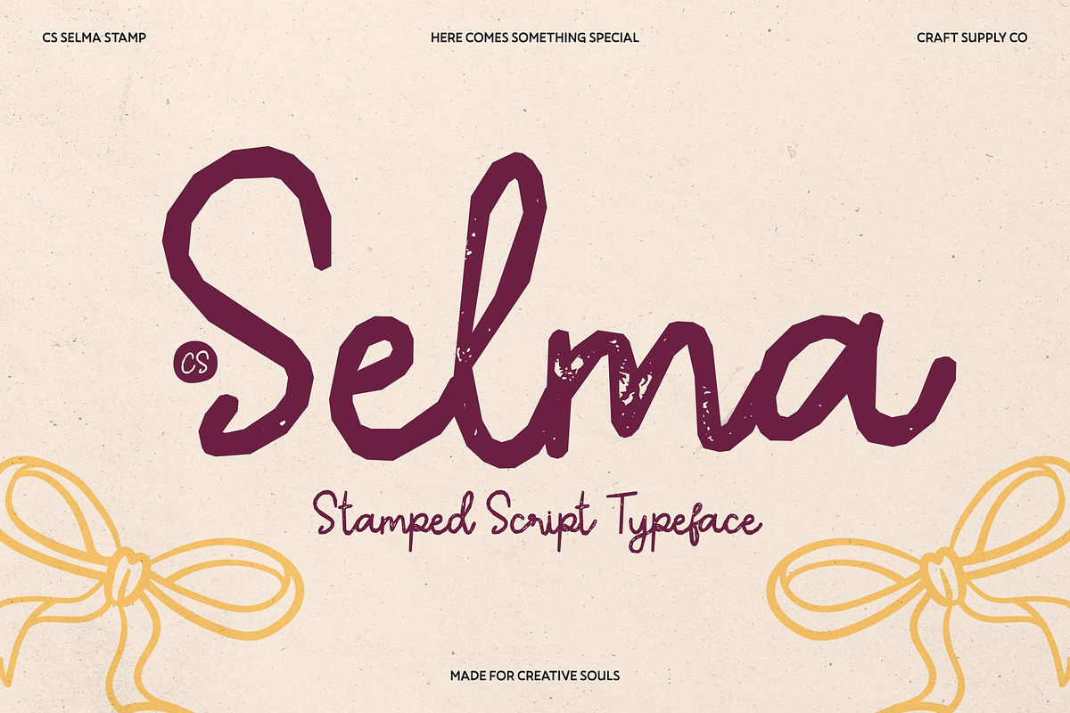 CS Selma Stamp, a Script Font by Craft Supply Co. (Photo 1 of 8)