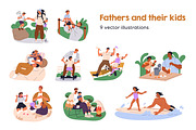 Fathers spend time with children set, a Person Illustration by Good Studio (Thumbnail 1 of 10)