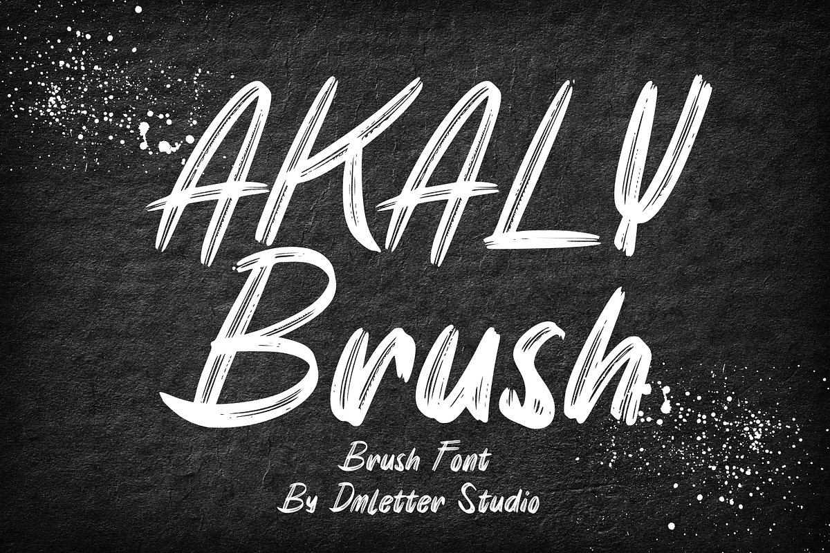 Akaly Brush Font, a Handwritten Font by Dm Studio (Photo 1 of 8)