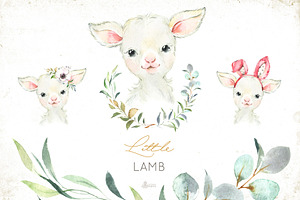 Farm. Little Watercolor Animals