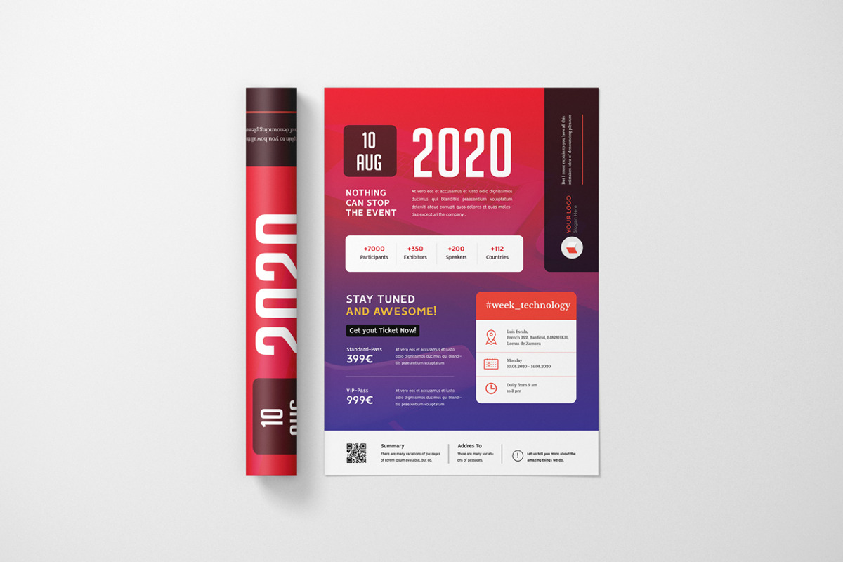Technology Conference Flyer Template, a Flyer Template by Pro-Gh (Photo 2 of 3)