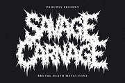 Savage Carnage - Brutal Death Metal, a Blackletter Font by Masyafi Studio (Thumbnail 1 of 9)