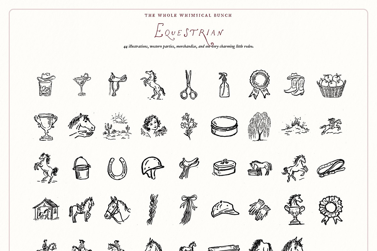 Western Clipart Bundle, Cowgirl Set, an Object Illustration by The October Creative (Photo 7 of 13)