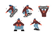 Character Skateboarder Man Vol. 2, a Sport Illustration by SLAB! Design (Thumbnail 3 of 3)