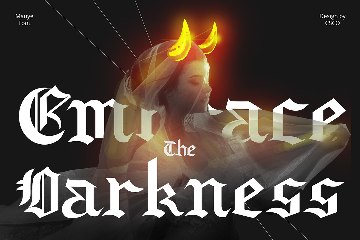 Manye – Blackletter Font, a Blackletter Font by Craft Supply Co. (Photo 3 of 8)