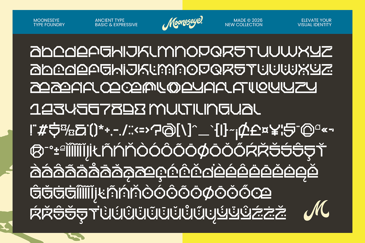 Fancro Mono - Ancient Display Font, a Sans Serif Font by MooneseyeType (Photo 2 of 10)