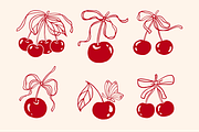 Whimsical Coquette Cherry Procreate, a Brushes & More by Veronika Gotovceva (Thumbnail 3 of 7)