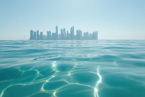 Clear blue sea water in Abu Dhabi wi, a Photo by Iftikhar Alam