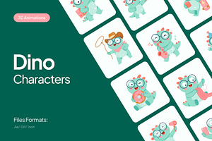 30 Animated Dino Illustrations