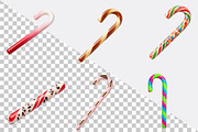 Watercolor Christmas Candy Cane Clip, an Illustration by SVGArt (Thumbnail 7 of 8)