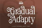Gradual Adapty, a Serif Font by Rishsketch (Thumbnail 1 of 14)