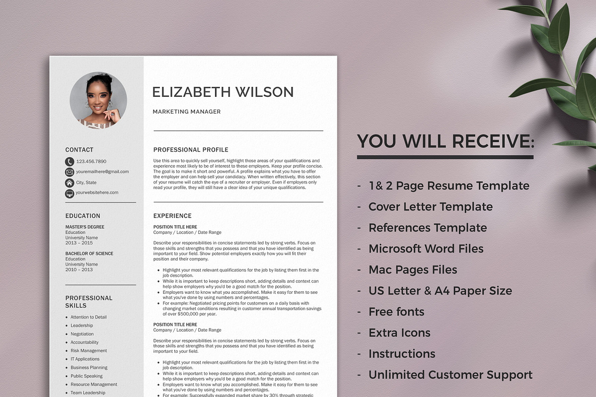 Resume - CV Template with Photo, a Resume Template by Klamp Studio (Photo 7 of 8)