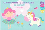 Unicorns & fairies, an Illustration by Poppymoondesign (Thumbnail 1 of 6)
