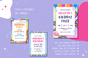 Rainbow Happy Birthday Invitations, a Templates & Theme by TemplateCastleStore (Thumbnail 9 of 9)