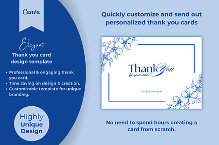 Thank you card template - Canva, a Card Template by DesignArts