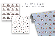 Digital Paper Cat and Kitten., a Pattern Graphic by TetianaArt (Thumbnail 2 of 6)