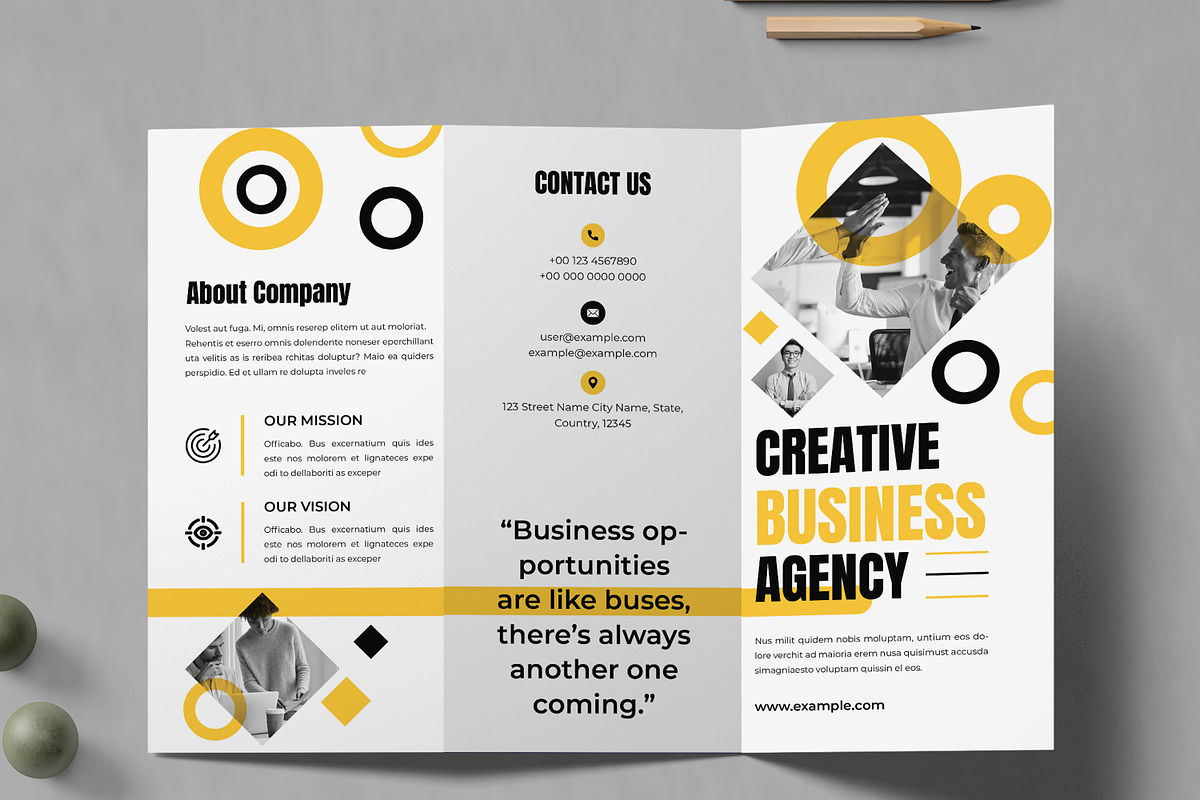 Business Agency Trifold Brochure, a Brochure Template by MightyDesign (Photo 2 of 5)