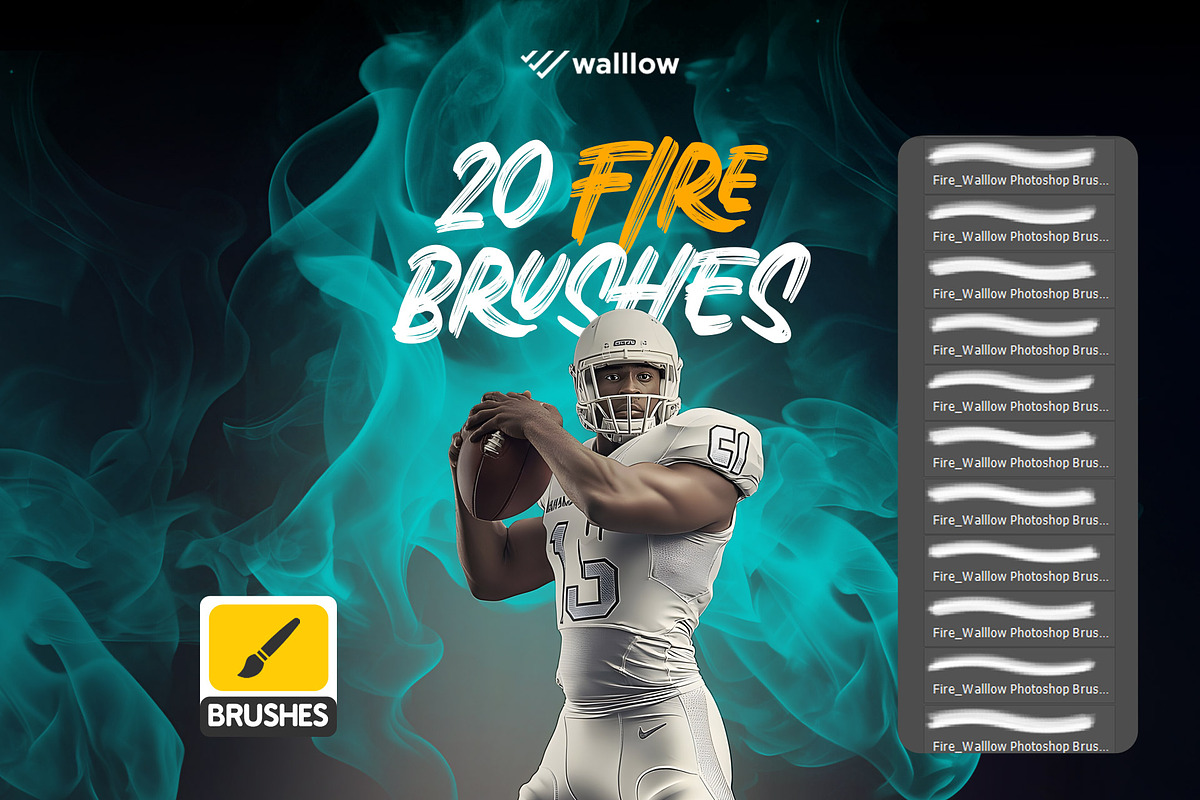 Fire and Smoke Photoshop Brushes, a Brush Add-On by Walllow Creatives (Photo 2 of 3)