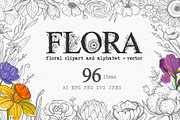 Floral clipart and monograms, vector, an Illustration by harmonia_green_art (Thumbnail 1 of 16)