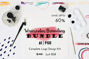 Watercolor Branding Bundle Kit, a Branding & Logo Template by Design Unique (Thumbnail 1 of 15)