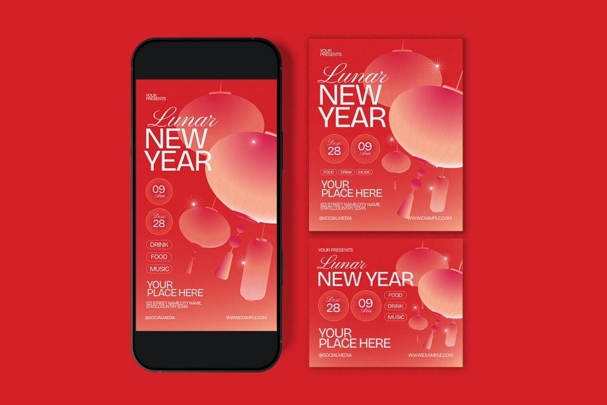 Lunar New Year Flyer preview 3