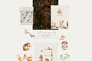 Autumn woodland Forest fall animals, an Animal Illustration by 60secondsArt (Thumbnail 3 of 13)