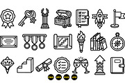 Achievement Icon Collection Set, an Illustration by designvectx (Thumbnail 2 of 3)
