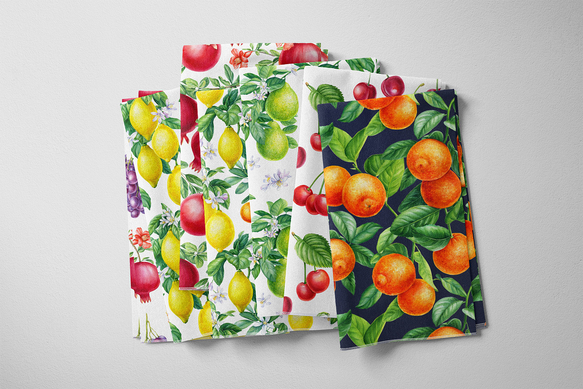 Watercolor fruits clipart, an Illustration by Hanna Hryharenka (Photo 9 of 14)