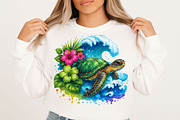 Sea Turtle Tropical Ocean Summer PNG, an Illustration by Designking (Thumbnail 2 of 6)