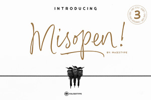 Misopen + Bonus - Handwritten Font, a Script Font by dexsarharryfonts
