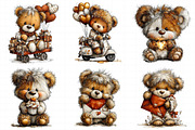 Valentine Teddy Bear Clipart, an Illustration by Daily.Designs (Thumbnail 8 of 8)