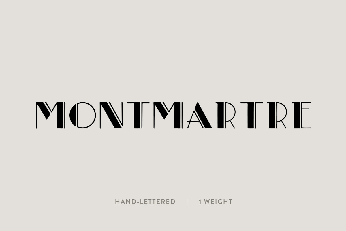 Montmartre: A Paris-Inspired Font, a Font by Britt Fabello (Photo 1 of 7)