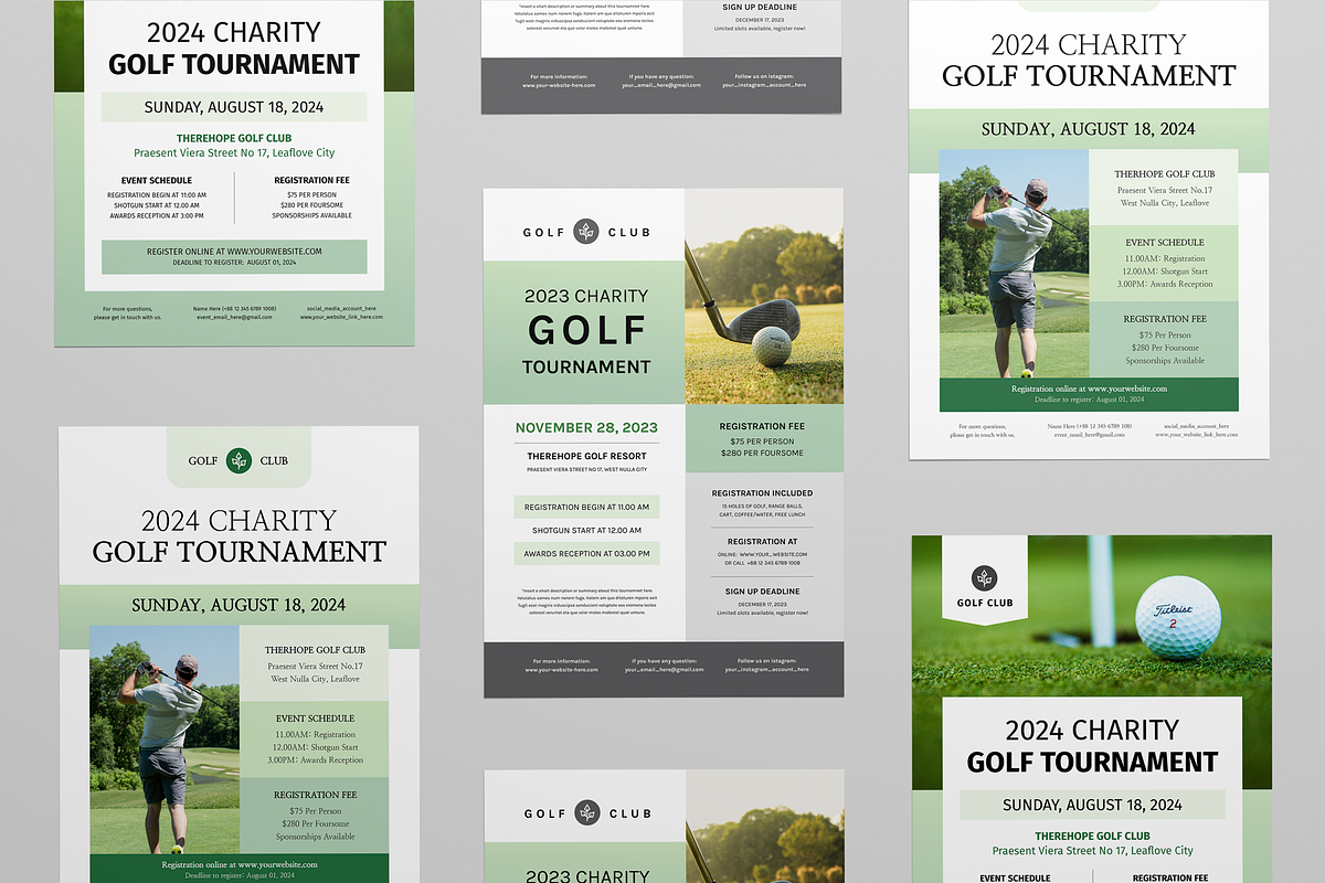Golf Event Flyer Bundle, a Flyer Template by Leaflove (Photo 5 of 6)