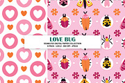 Love Bug Valentine Seamless Patterns, a Pattern Graphic by Alanna Messina Design Co (Thumbnail 3 of 8)