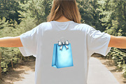 Holiday Gift Bag and Ribbon Clipart, an Illustration by CrexoraLab (Thumbnail 2 of 5)