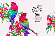 Exotic Krakatau. Watercolor Patterns, a Pattern Graphic by Irina Dolgikh (Thumbnail 1 of 9)