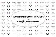 100 Kawaii Emoji PNG Emoji Construct, an Object Illustration by Kseniya-Omega (Thumbnail 1 of 5)