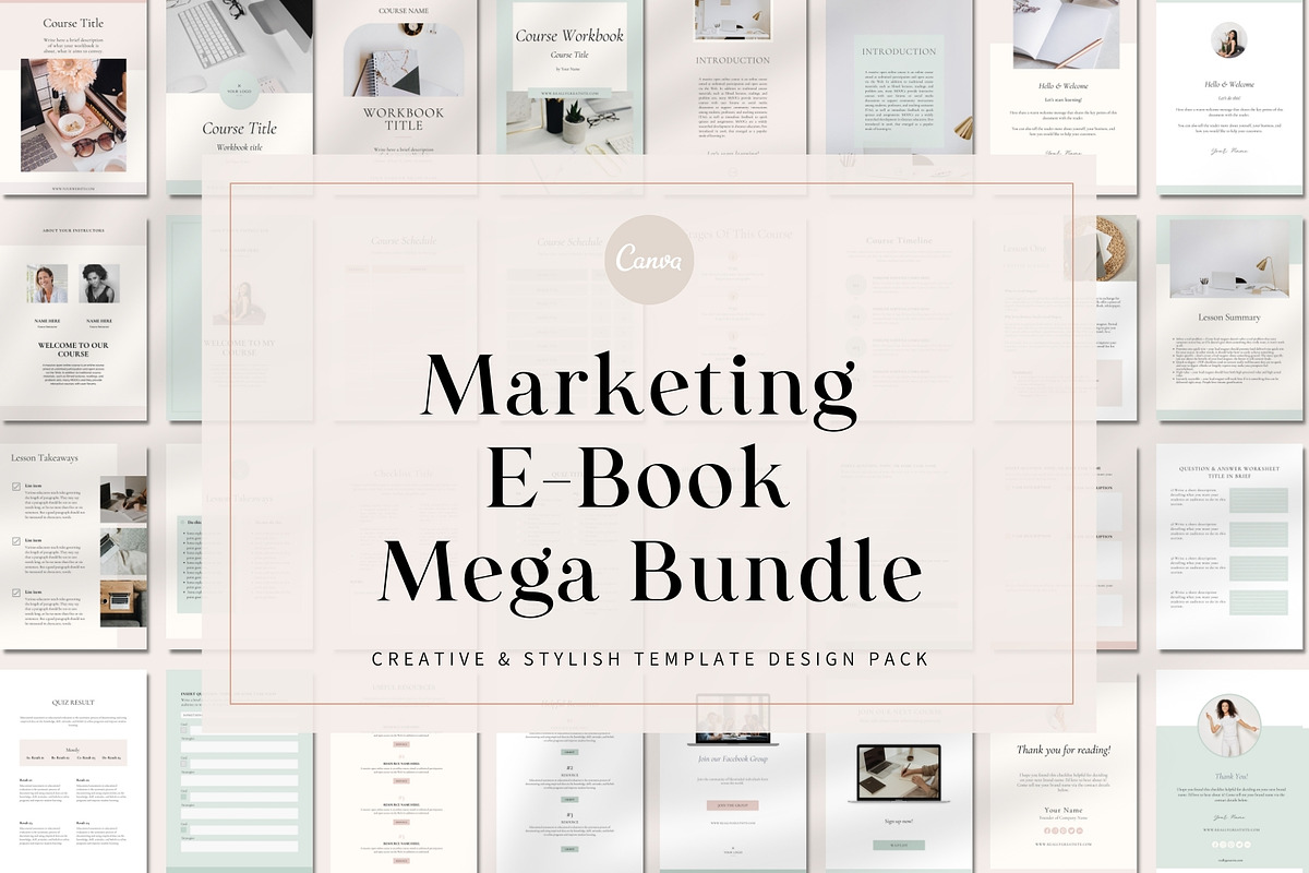 Canva Marketing E-Book Mega Bundle, a Templates & Theme by Amado Brand Design Studio (Photo 1 of 15)