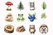 Watercolor Woodland Story Clipart, a Seasonal Illustration by Design Market (Thumbnail 3 of 4)