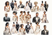 Just Married Clipart, a Person Illustration by GlamArtZhanna (Thumbnail 3 of 5)