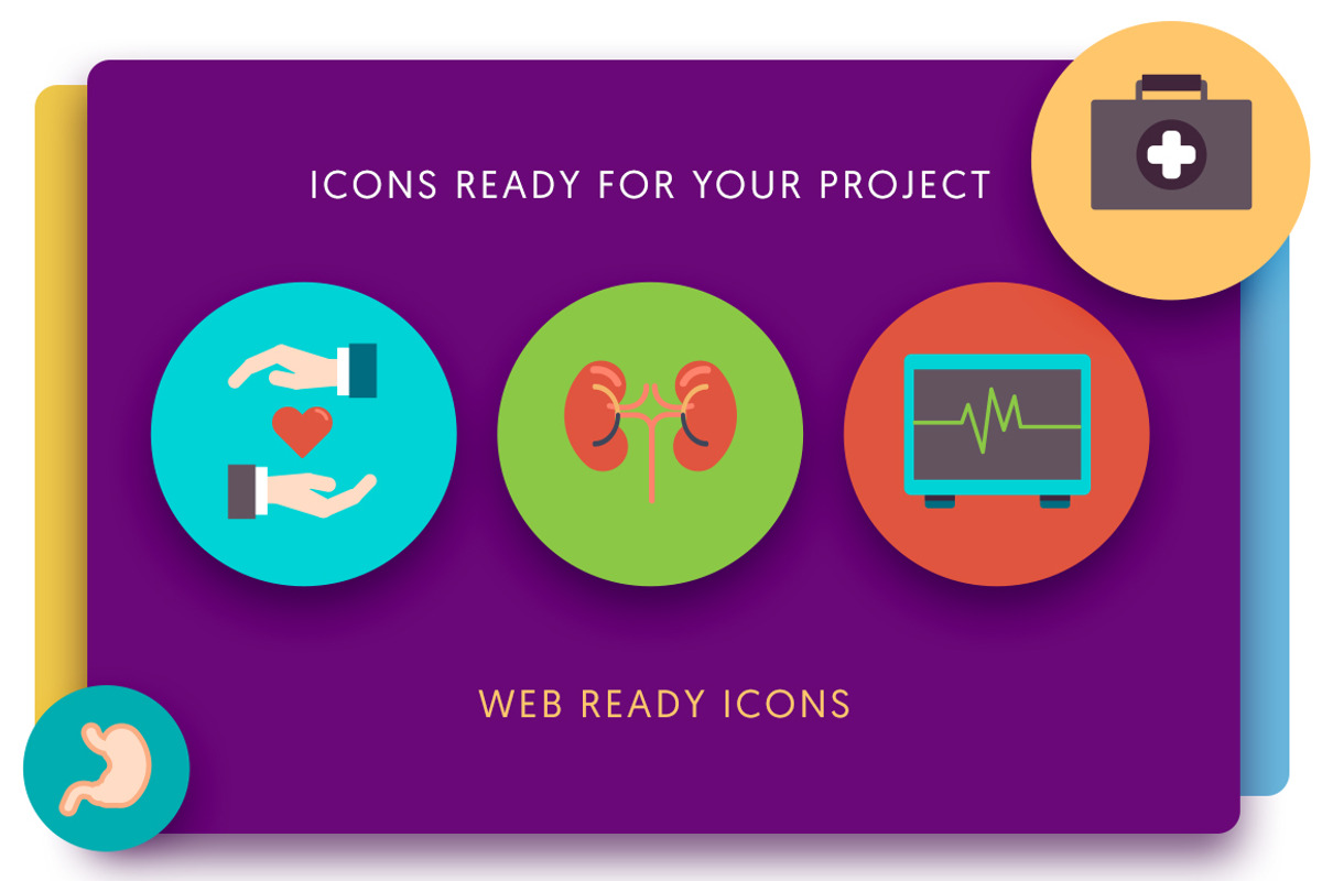 50 Medical Flat Icons, an Outline Icon by Dighital (Photo 4 of 8)