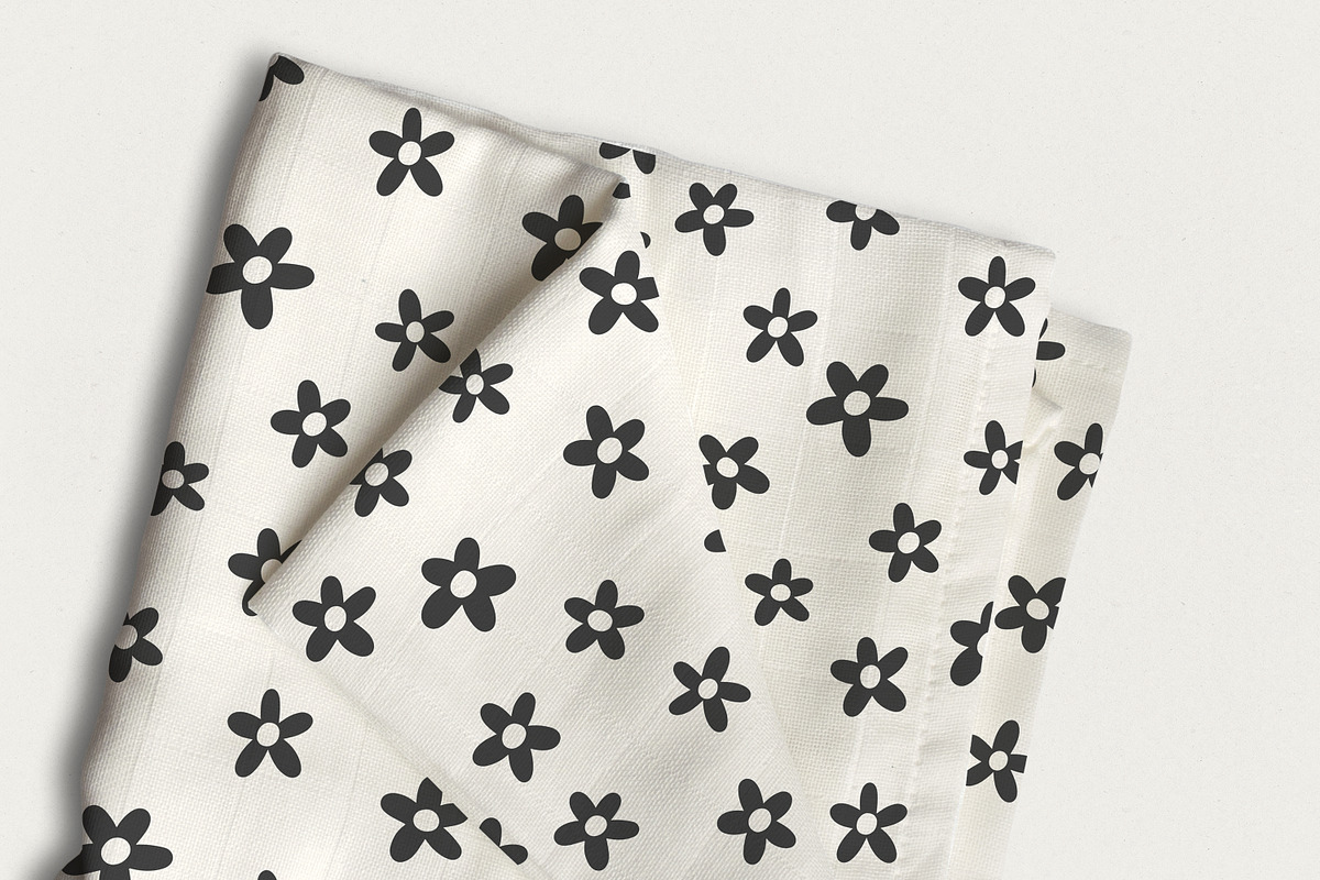 Floral seamless daisy patterns set, a Pattern Graphic by Good Studio
