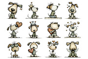 Valentines Dog Clipart, an Illustration by Design Market (Thumbnail 2 of 3)