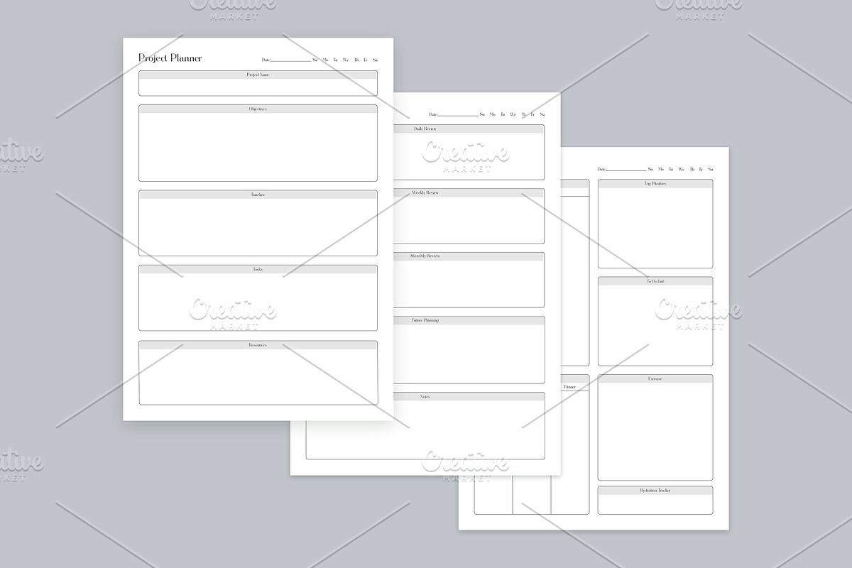 Generic Planning Pages Set V-15, a Stationery Template by shahsoft (Photo 2 of 3)