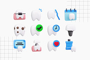 Dental Care 3D Icons, an Object 3D Model by HacaStudio (Thumbnail 3 of 4)