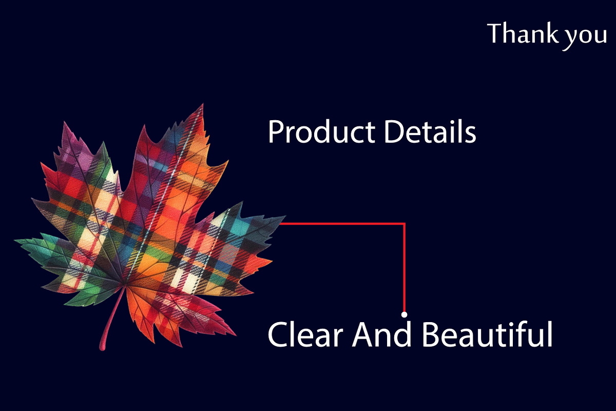 Autumn Plaid Leaf Clipart, an Illustration by Designworld (Photo 3 of 4)