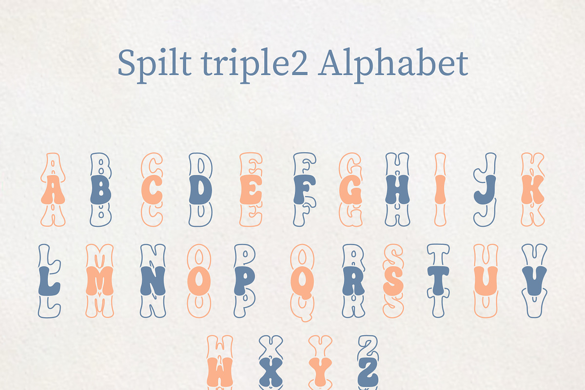 Spilt Stacked - Wave Bundle, a Serif Font by MaxArt Foundry (Photo 10 of 13)