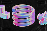 3D Iridescent Shapes, an Object Graphic by Design Studio (Thumbnail 3 of 4)