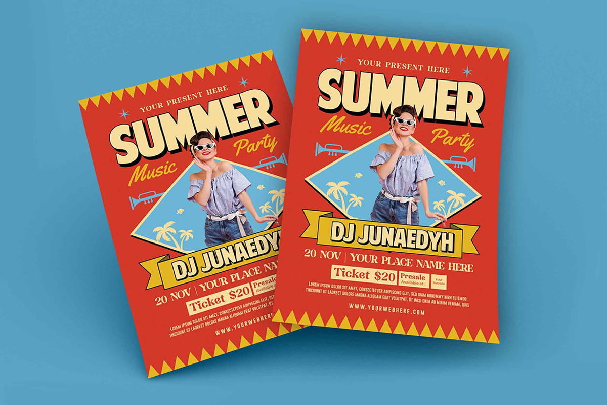 Summer Music Pary Flyer, a Print Template by megarez (Photo 2 of 3)