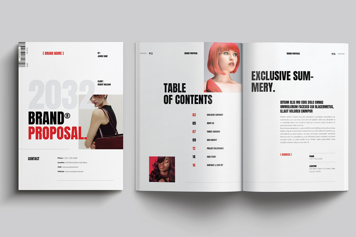 Brand Proposal Template, a Brochure Template by NorthPeak (Photo 3 of 9)